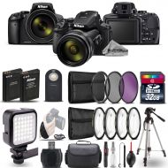 Nikon COOLPIX P900 Digital Camera 83x + LED + 7PC Filter + EXT BAT - 32GB Bundle