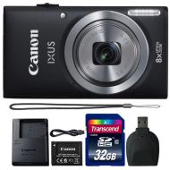 Teds Canon Powershot Ixus 185  ELPH 180 20MP Compact Digital Camera Black with 32GB Accessory Bundle