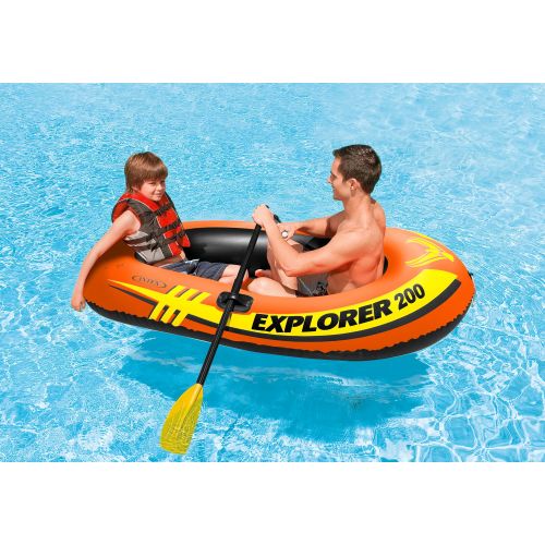 인텍스 Intex Explorer 200 Inflatable 2 Person Capacity Pool & Lake Fishing Raft Boat