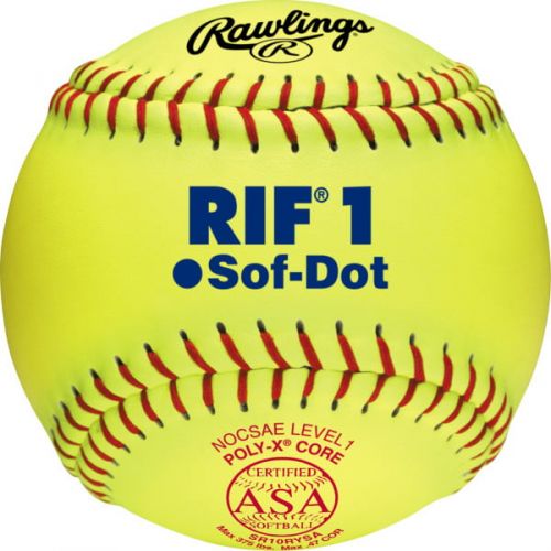 롤링스 (12 Pack) Rawlings 10 NOCSAE Level 1 Soft Center RIF Softballs