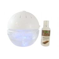 Ecogecko EcoGecko Earth Globe- Glowing Water Air Washer, Air Cleaner Diffuser and Revitalizer with 100ml Aromatherapy Cinnamon Oil, White Color Unit