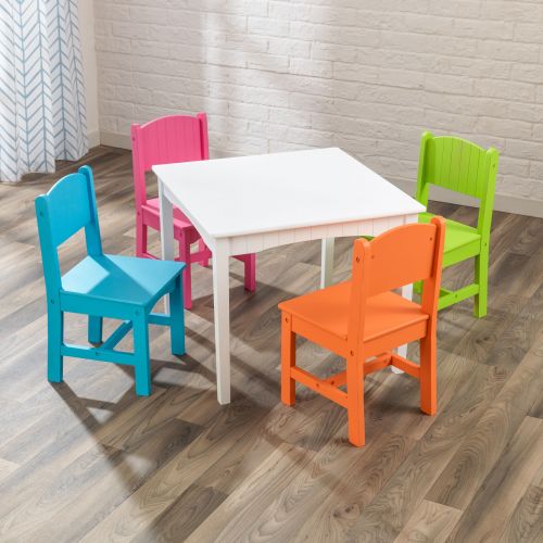 키드크래프트 KidKraft Nantucket Table and Chair Set - Brights