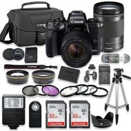 Canon EOS M5 Mirrorless Digital Camera (Black) Bundle with Canon EF-M 18-150mm f3.5-6.3 IS STM + 2pc SanDisk 32GB Memory Cards + Accessory Kit
