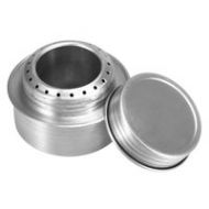 Anself Portable Mini Aluminum Alloy Alcoho with Lid Outdoor Camping Hiking Backpacking Cooking