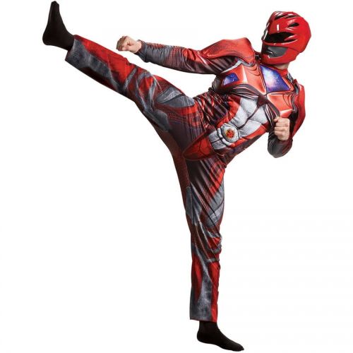  Power Rangers Red Ranger Muscle Mens Adult Halloween Costume
