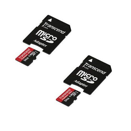 디제이아이 DJI Phantom 3 4K Quadcopter Drone Memory Card 2 x 64GB microSDHC Memory Card with SD Adapter (2 Pack)