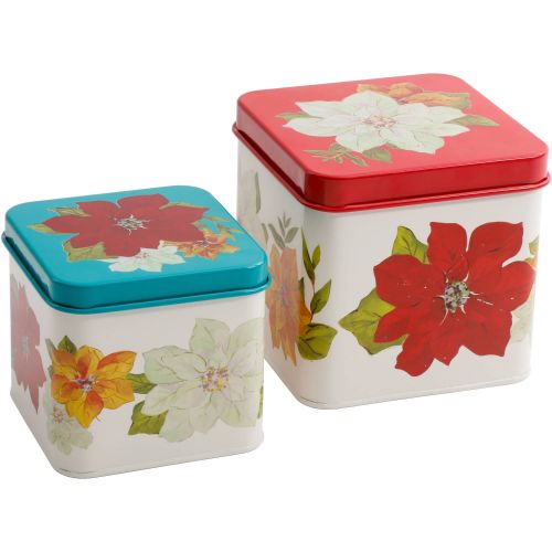  The Pioneer Woman Poinsettia 2-Piece Square Cookie Set