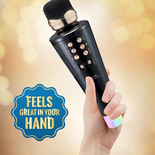  Indigi Bluetooth Handheld Wireless KTV Karaoke Microphone Speaker for iPhone & Android - LED Disco Lights, Voice Changer