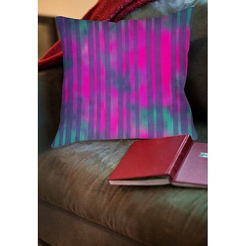  IDG Stripes Pink Turquoise Indoor Pillow
