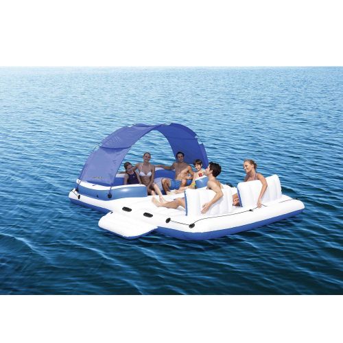  Bestway CoolerZ Tropical Breeze 6 Person Floating Raft & Electric Air Pump