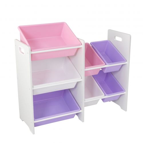 키드크래프트 KidKraft 7 Bin Storage Unit - Primary & Natural