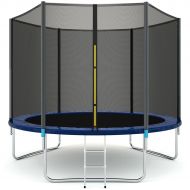 Gymax 10 FT Trampoline Combo Bounce Jump Safety Enclosure Net WSpring Pad Ladder