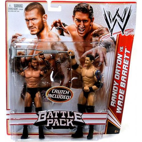 마텔 Mattel Toys Randy Orton vs. Wade Barrett Action Figure 2-Pack Crutch Series 18