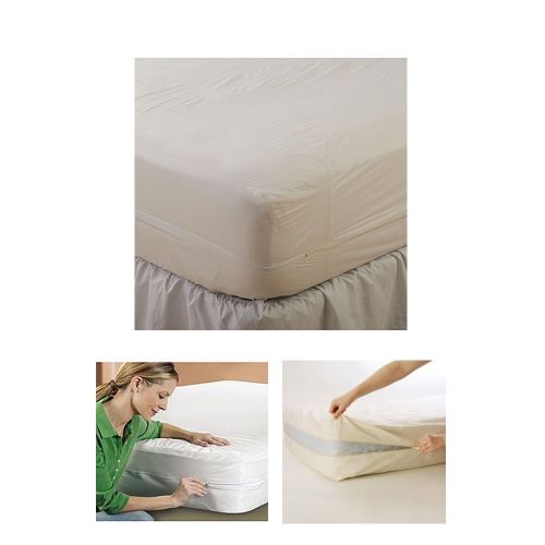  AllTopBargains King Size Vinyl Zippered Mattress Cover Protector Dust Bug Allergy Waterproof !