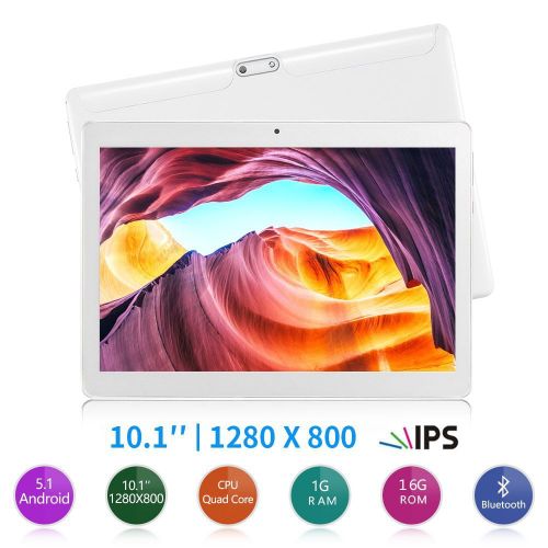  Tagital 10.1 inch Android 5.1 Quad Core Tablet Dual SIM Cell Phone Tablet PC, 1280 x 800 IPS Screen, Dual Camera, Unlocked GSM , 2G3G Phablet