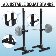 ZENY Zeny Pair of Adjustable Barbell Rack Stand Squat Bench Press Home GYM Weight Liftting Fitness Exercise