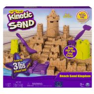 Kinetic Sand Beach Sand Kingdom Playset with 3lbs of Beach Sand, for Ages 3 and Up