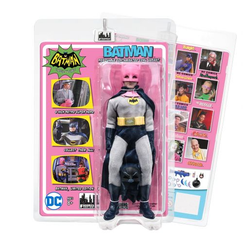  Toys Batman Classic TV Series 8 Inch Action Figure: Batman In Pink Removable Cowl