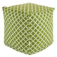 Majestic Home Goods Bamboo IndoorOutdoor Ottoman Pouf Cube