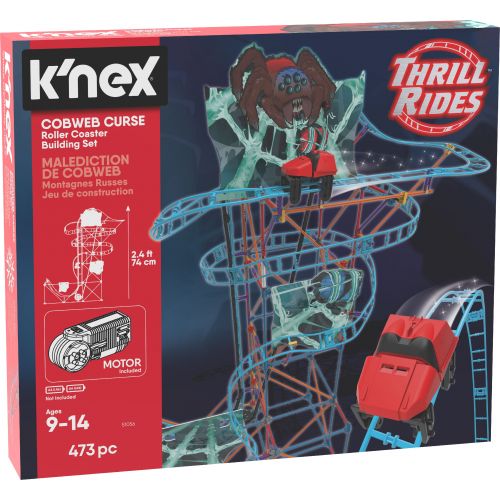 케이넥스 KNEX Thrill Rides  Cobweb Curse Roller Coaster Building Set  473 Pieces  Ages 9+ Construction Educational Toy