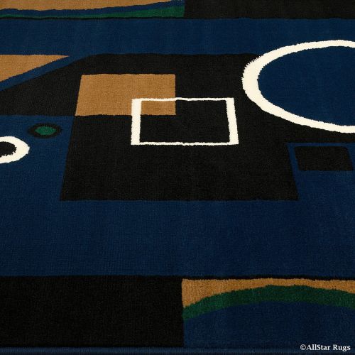  Allstar Rugs Allstar Blue Area Rug. Contemporary. Abstract. Traditional. Geometric. Formal. Shapes. Squares (5 2 x 7 1)