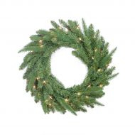 Northlight 24 Pre-Lit PEPVC Mixed Pine Artificial Christmas Wreath - Clear Lights
