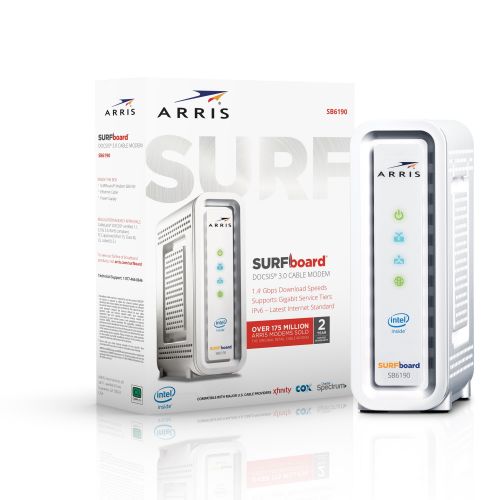  ARRIS SURFboard SB6190 DOCSIS 3.0 Cable Modem, 1.4 Gbps Download Speeds