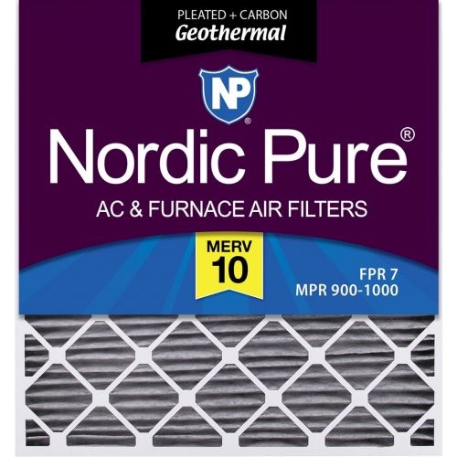 Nordic Pure 30x32x2 Geothermal MERV 10 Pleated Plus Carbon AC Furnace Air Filters Qty 3