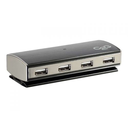  C2G 4-Port USB Hub for Chromebooks notebook computers and Desktops-USB 2.0 Aluminum Hub - hub - 4 ports