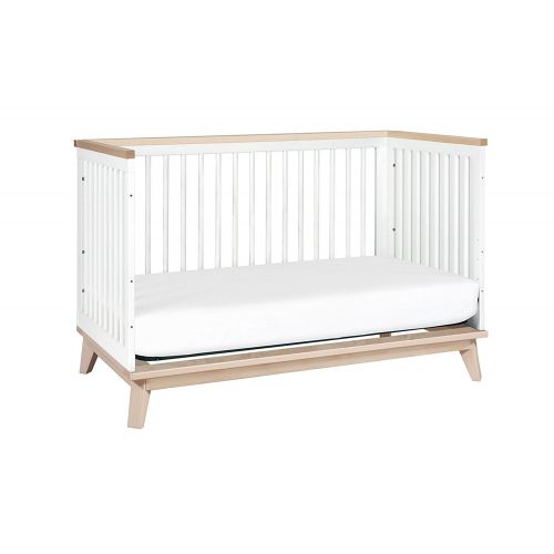  Babyletto Scoot 3-in-1 Convertible Crib with Toddler Rail in WhiteWashed Natural