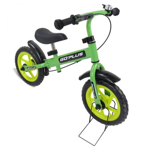 코스트웨이 Costway Goplus 12 Green Kids Balance Bike Children Boys & Girls with Brakes and Bell Exercise