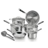 T-fal, ExpertPro Stainless Steel, E759SC64, Techno Release, Induction Compatible Cookware, 12 Pc. Set, Silver