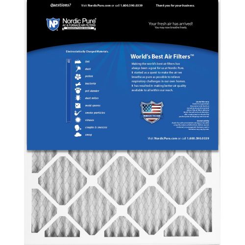  Nordic Pure 18x25x1 Pleated MERV 12 AC Furnace Air Filters Qty 3