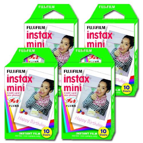 후지필름 Fujifilm Fuji Instax Instant Film 10 Sheets x 4 packs 40 Sheets (In Non-retail Packaging)