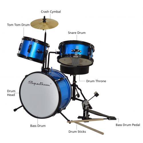 스펙트럼 Spectrum AIL 610B Junior Drum Kit, Blazin Blue