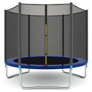 Gymax 8 FT Trampoline Combo Bounce Jump Safety Enclosure Net WSpring Safety Pad
