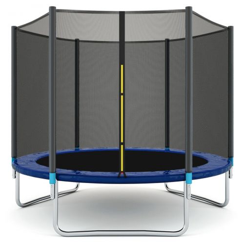 Gymax 8 FT Trampoline Combo Bounce Jump Safety Enclosure Net WSpring Safety Pad