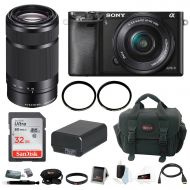 Sony a6000 Camera with 16-50mm Power Zoom Lens + Sony E 55-210mm E-Mount Lens + Accessory Bundle