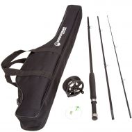 Wakeman Charter Series Fly Fishing Combo with Carry Bag, Black