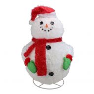 Penn 24 Lighted 3-D Jolly Winter Snowman Collapsible Outdoor Christmas Decoration