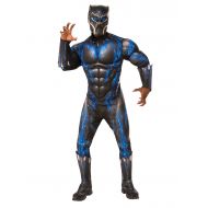 Rubies Costumes Marvel Black Panther Movie Mens Deluxe Black Panther Battle Suit Halloween Costume