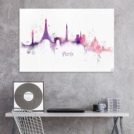 Wall26 wall26 Canvas Wall Art - Impressionism Watercolor Style City Landscape of Paris - Giclee Print Gallery Wrap Modern Home Decor Ready to Hang - 12x18 inches