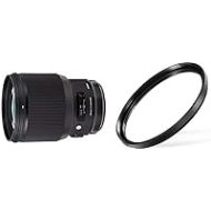 [아마존베스트]Sigma 85 mm F1.4 DG HSM Art Lens (86 mm Filter Thread) for Canon Lens Bayonet & Walimex Pro UV Filter Slim MC 86 mm (with Protective Case)