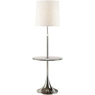 Artiva USA Enzo, Adjustable 52 to 65-inch Modern Chrome Floor Lamp with Tempered Glass Table