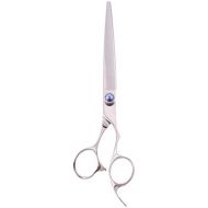 ShearsDirect Professional Curved Cutting Shears Off Set Handle Design with Anatomic Thumb and Gem Stone Tension, 9.0-Inch