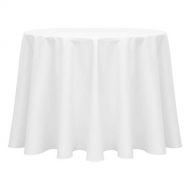 ULTIMATE TEXTILE Ultimate Textile -5 Pack- Poly-Cotton Twill 90-Inch Round Tablecloth, White