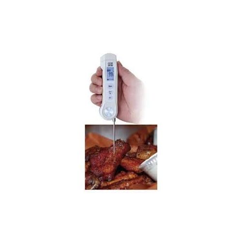 Sper Scientific Food Safety Thermometer with IR instantly reads both surface and internal temperatures of meat, fish, or poultry, adjustable probe, waterproof, backlit display & US