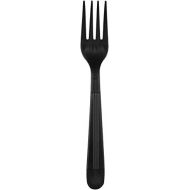AmazonBasics Plastic Cutlery Fork, Heavy Weight, Black, 1000 Count