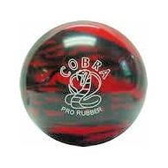 BuyBocceBalls EPCO Duckpin Bowling Ball- Cobra Pro Rubber, Red & Black Single Ball