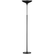 Globe Electric 12784 LED Floor Lamp Torchiere, Energy Star Certified, Dimmable Super Bright, 43W, 3000 Lumens, 1x 43W Integrated LED, 12.99 x 12.99 x 70.9, Black Satin Finish